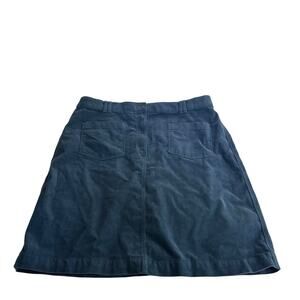 White Stuff Skirt Size UK 14 Corduroy Blue Pockets Lined EU 42